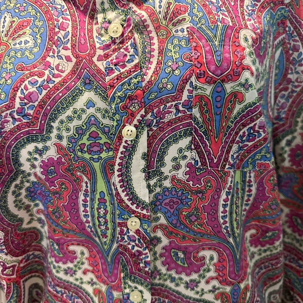 Talbots Multicolor Paisley Button Down Shirt - Picture 7 of 7
